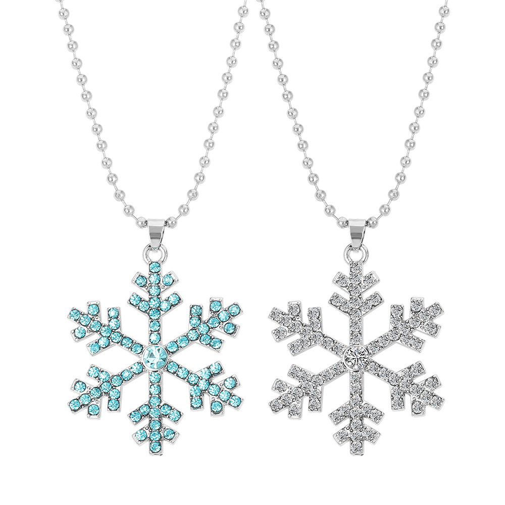 Men'S Accessories And Jewelry - Kalung Liontin Kepingan Salju Kristal Biru