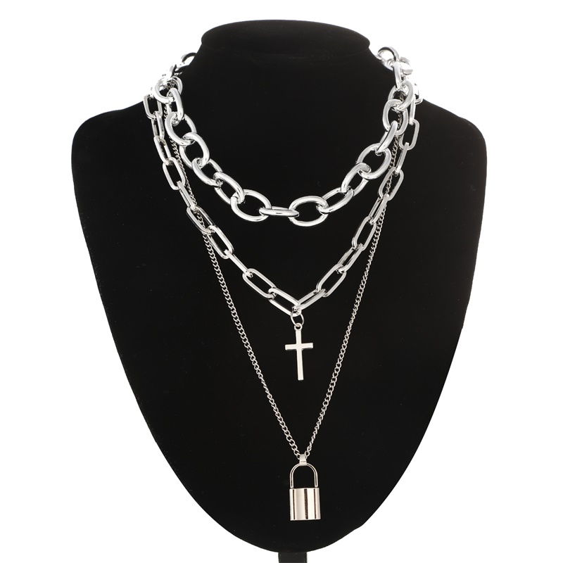 Men Accessories Aesthetic - Perhiasan Estetika Grunge Berlapis Kalung Rantai