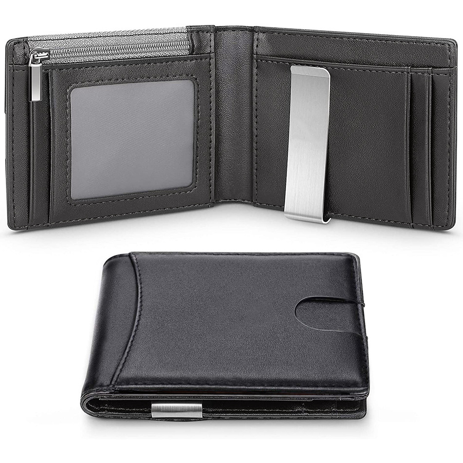 Money Clip Slim - Dompet Kartu Bisnis Pintar RFID Tipis