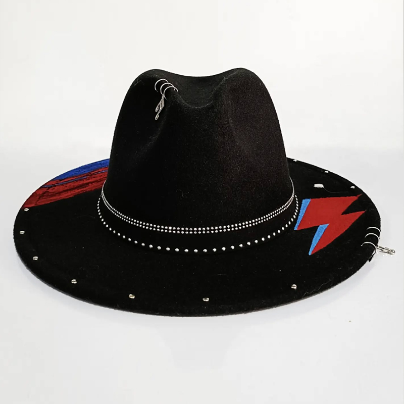 Men Accessories Shop - Topi Fedora Jahitan Tangan Topi Jazz