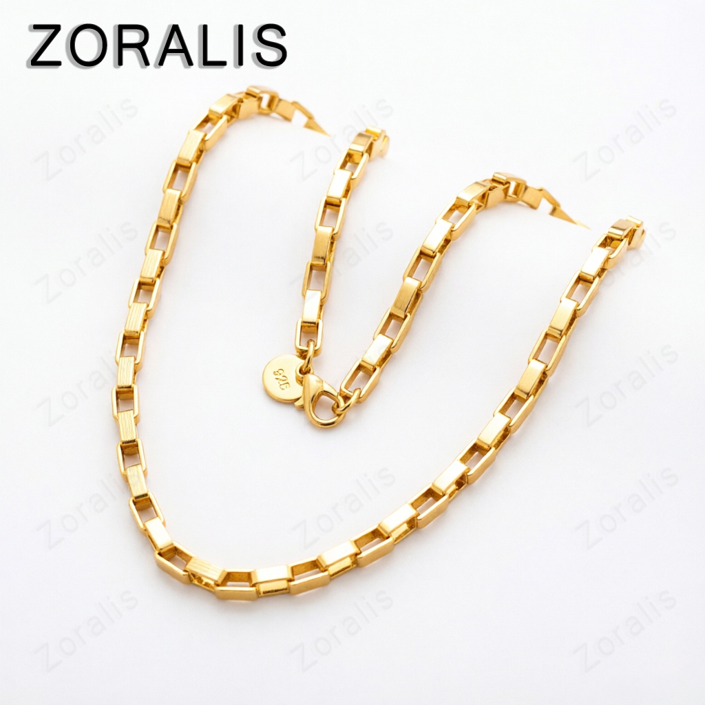 Men Accessories Gift Box - Kalung Rantai Emas 18K 4mm Model