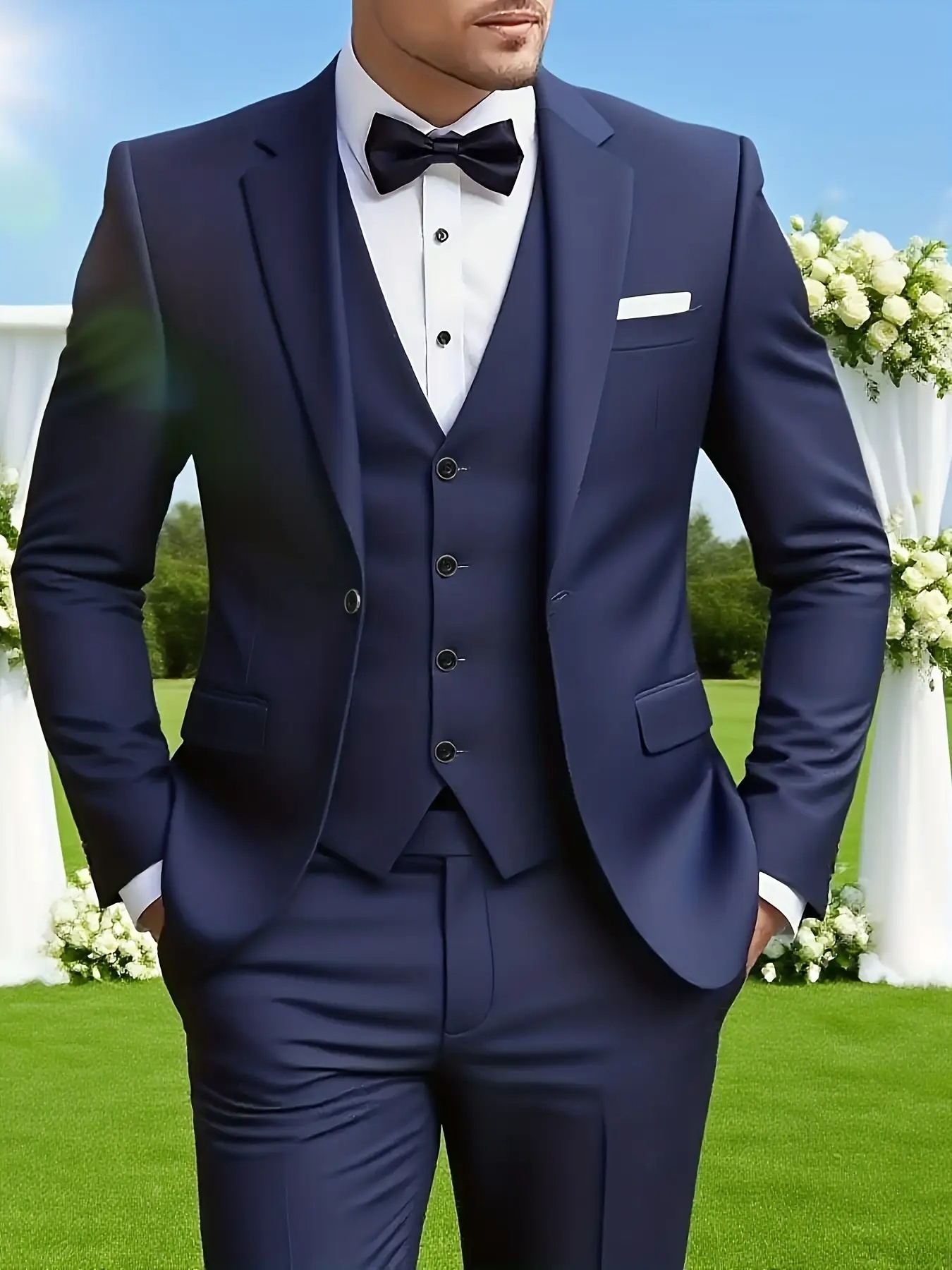 Men Accessories Elegant - Setelan Jas Formal Pria 3 Potong