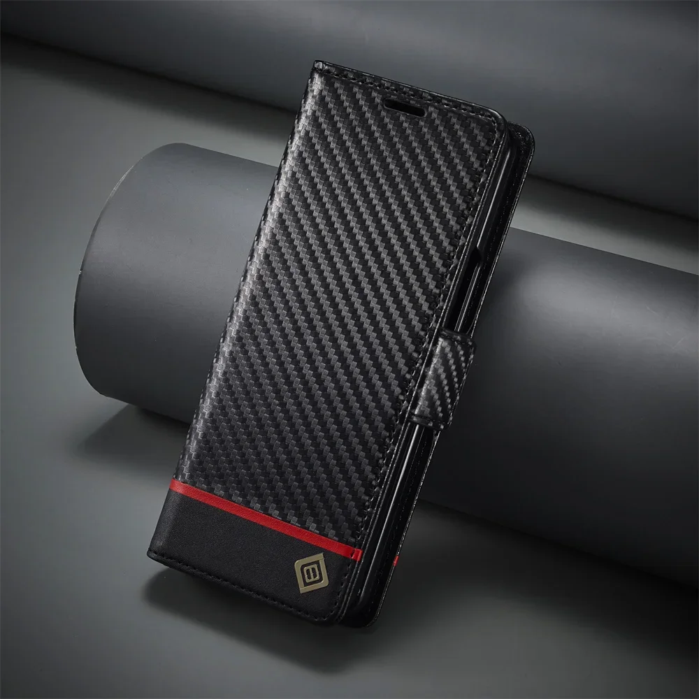 Penutup Kulit PU Serat Karbon  - Bifold Leather Wallet ulasan dan harga