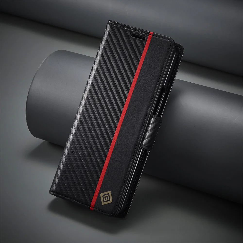 Penutup Kulit PU Serat Karbon  - Bifold Leather Wallet ulasan dan harga