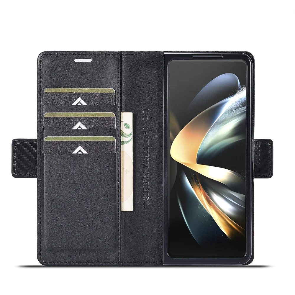 Penutup Kulit PU Serat Karbon  - Bifold Leather Wallet ulasan dan harga