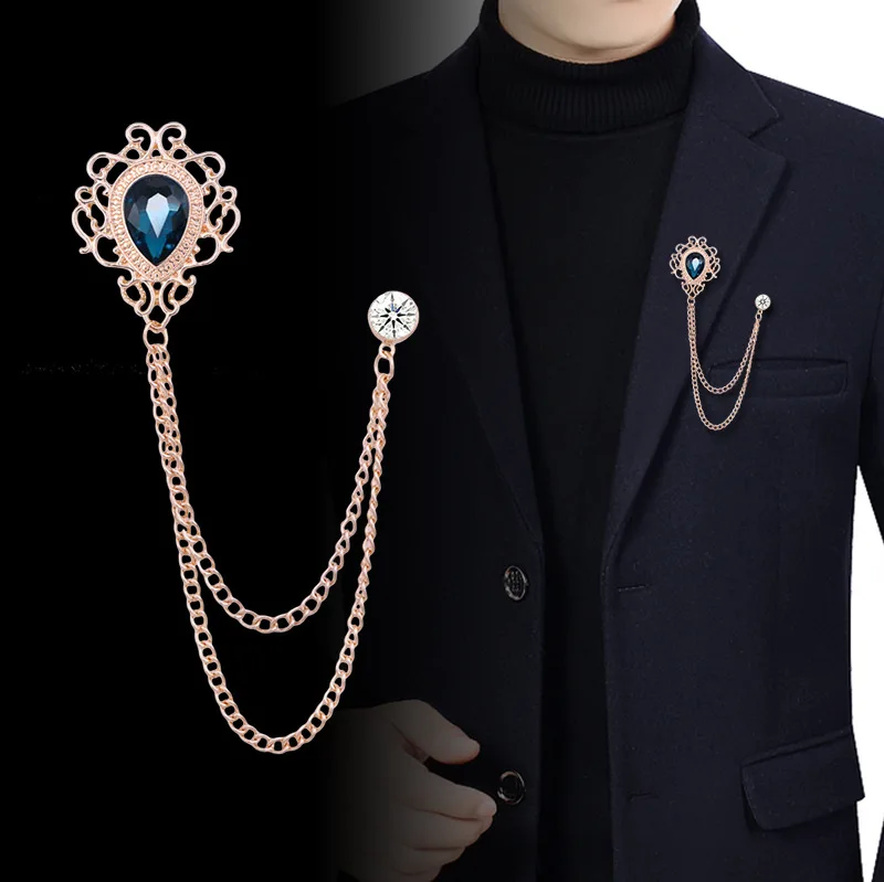 Pin Kerah Kristal Berlian Imit - Men'S Accessories And Jewelry ulasan dan harga