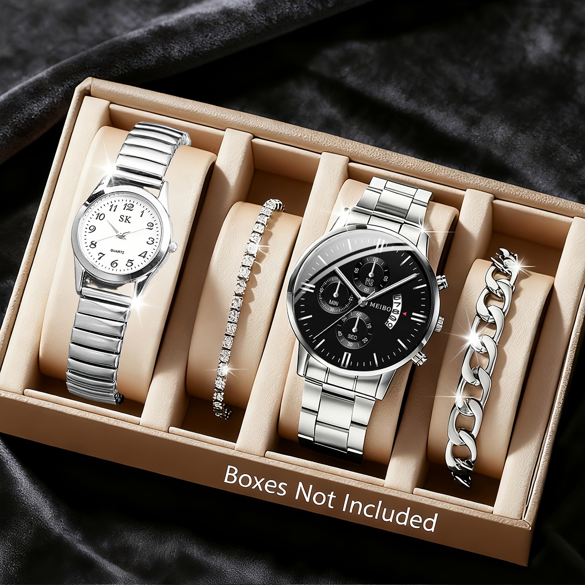 4 Buah Jam Tangan Pasangan Mod - Men Accessories Elegant ulasan dan harga
