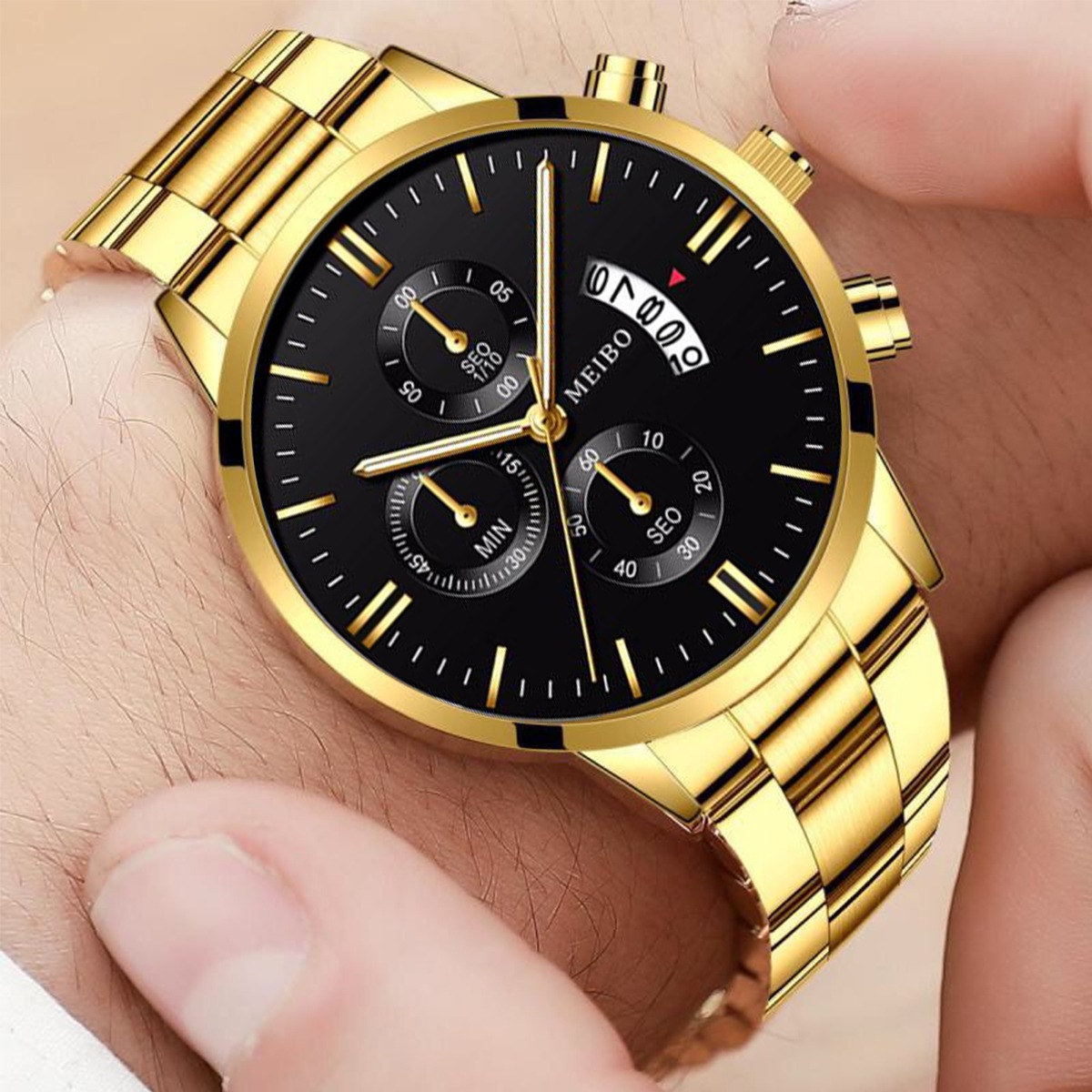 4 Buah Jam Tangan Pasangan Mod - Men Accessories Elegant ulasan dan harga