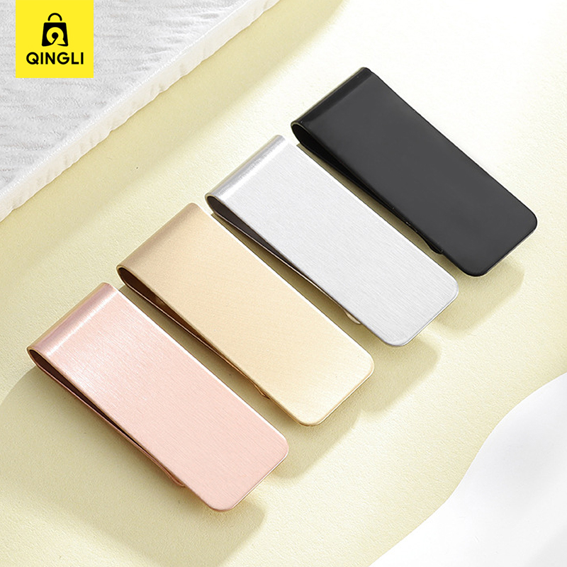 Klip uang logam disikat, dompe - Money Clip Slim ulasan dan harga