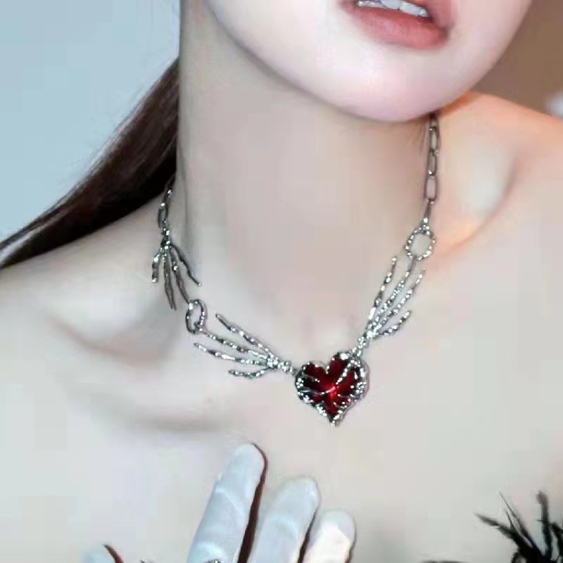 Gothic Vintage Y2K kaca merah  - Men Accessories Aesthetic ulasan dan harga