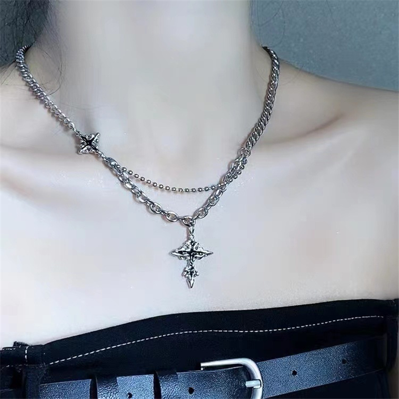 Gothic Vintage Y2K kaca merah  - Men Accessories Aesthetic ulasan dan harga