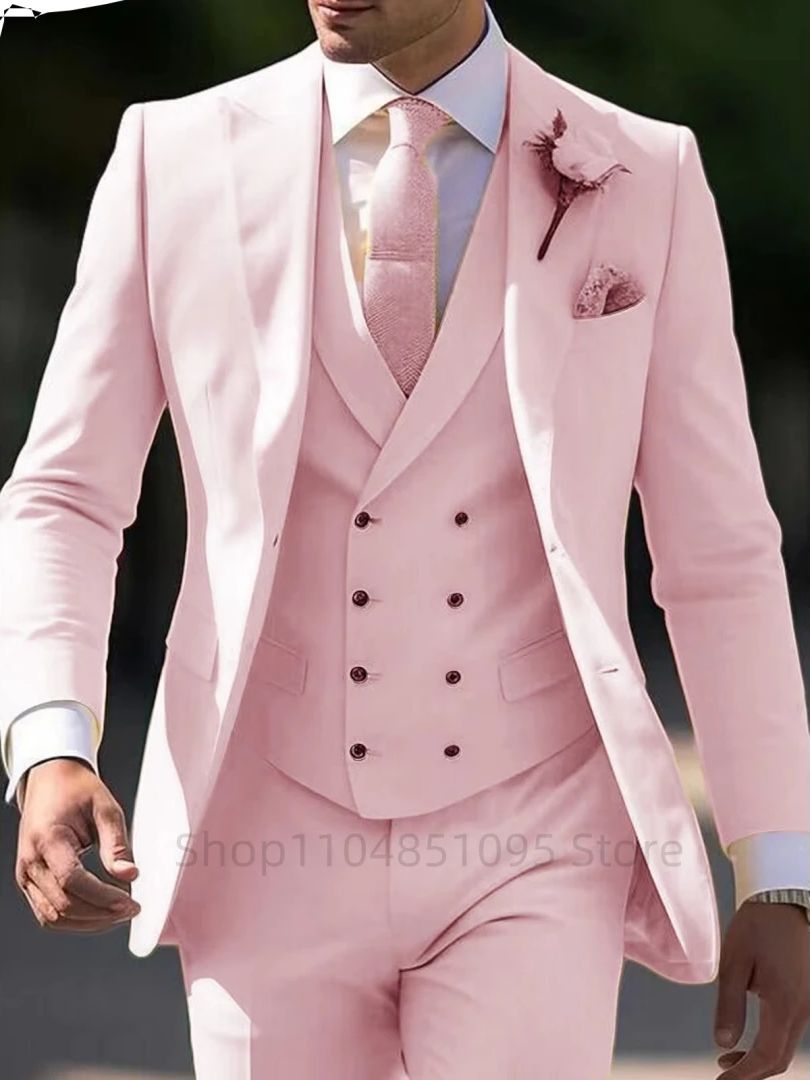 Setelan Jas Pria 3 Potong Warn - Men Accessories Elegant ulasan dan harga