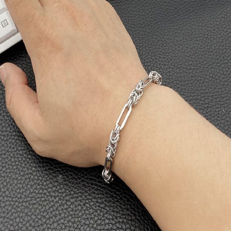 Gelang rantai besi tahan karat - Men Accessories Aesthetic ulasan dan harga