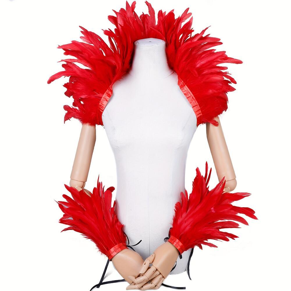 Selendang Wanita Bulu Merah El - Men Accessories Elegant ulasan dan harga