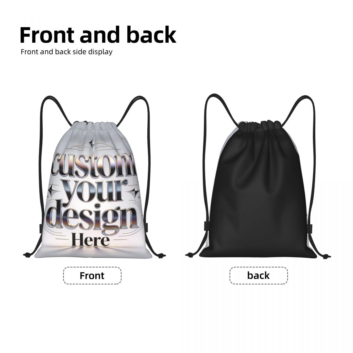 Tas Ransel Serut dengan Teks L - Men Accessories Shop ulasan dan harga